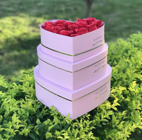 Boîte à fleurs de haute qualité Boîtes à fleurs en forme de coeur pour bouquets Boîte-cadeau de fleurs