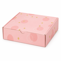 Boîte d'expédition rose pastel de qualité supérieure, personnalisée à l'intérieur et à l'extérieur, emballage en carton ondulé pour cosmétiques, vêtements, cadeaux