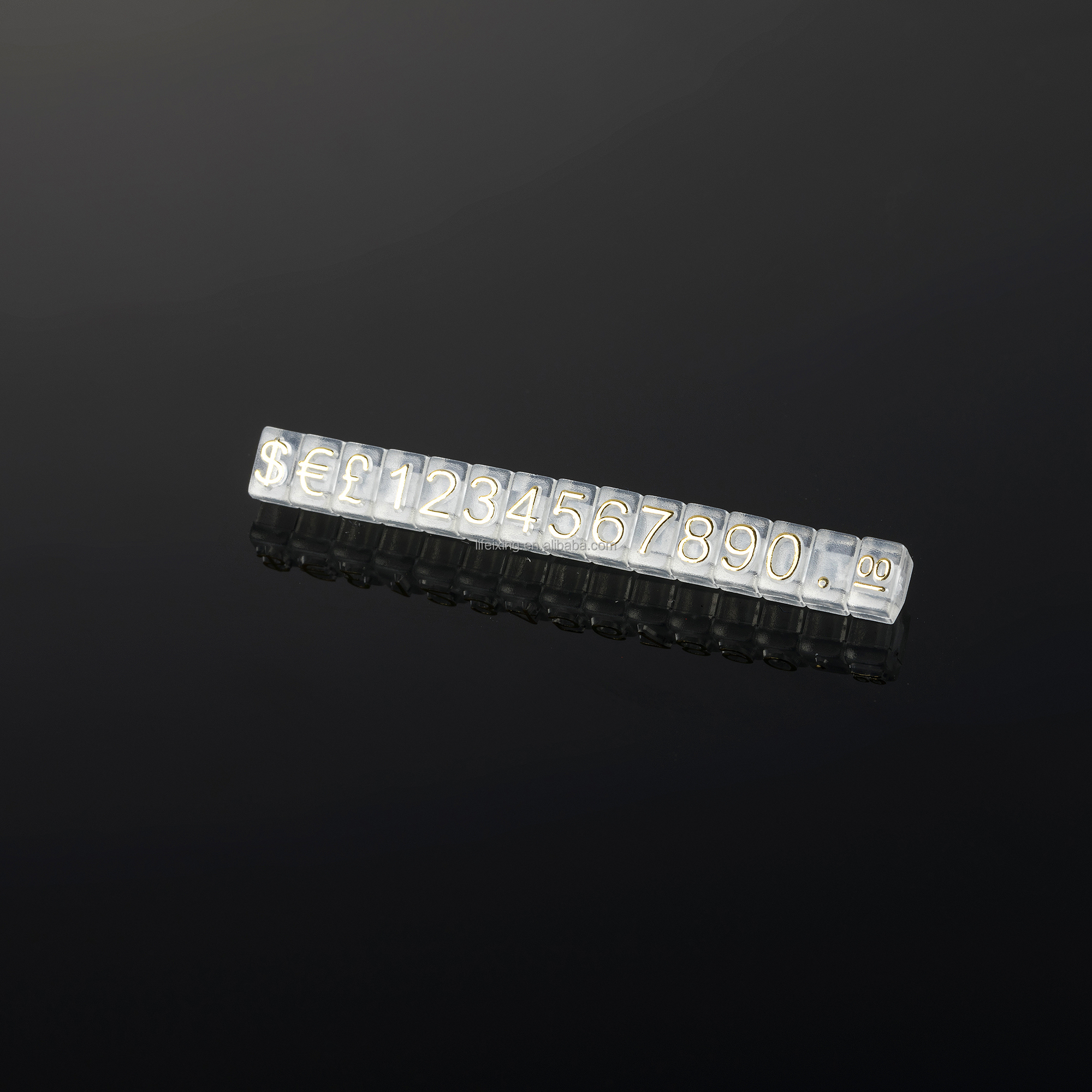 transparent base gold font