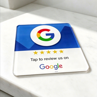 Autocollants en acrylique époxy RFID NFC pour avis Google, avec puce NTAG213, étanches, pour usage hôtelier et professionnel, vente en gros