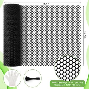 Unves <b>Plastic</b> Wire <b>Mesh</b> 15.7x16.4ft Fencing Netting for Poultry Gardening Floral Pets Barrier - Product Image 4
