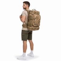 Sac à dos tactique personnalisé pour la chasse en plein air, système MOLLE, multi-compartiments, compartiment pour ordinateur portable, hydratation, durable, camping, voyage