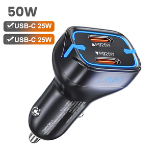 50W pd25w nhanh chóng sạc QC3.0 PD <span class=keywords><strong>USB</strong></span> C Bộ sạc xe hơi thông minh <span class=keywords><strong>adapter</strong></span> điện cho iPhone 16 15 Samsung Tablet PC Android điện thoại - Product Image 1