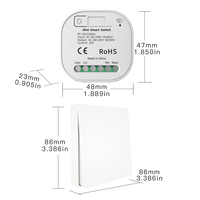 Interrupteur intelligent sans fil RF433 auto-alimenté, télécommande sans batterie, sans fil, émetteur mural, bouton poussoir à bascule