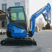 Excavatrice compacte stable de 2,0 tonnes avec moteur Kubota, chenilles réglables pour travaux de tranchées, prix de gros, prête à être expédiée de l'usine
