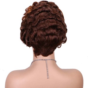 <span class=keywords><strong>Cheveux</strong></span> brésiliens vierges en gros à prix abordable pour perruques bouclées sans colle, coloris brun foncé/clair, coupes courtes bob pour femmes noires - Product Image 5