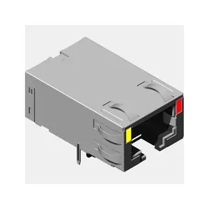 Hot Selling European Brand Rj45 R/A With Led And Transformer Gold Plating Professional Connector