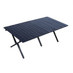 <span class=keywords><strong>Mesa</strong></span> Plegable Portátil de Aleación de Aluminio para Exteriores, Ultraligera, Negra, Rectangular, Tipo Egg Roll, para <span class=keywords><strong>Camping</strong></span>, Barbacoa, Viajes, Mercado Nocturno - Product Image 1