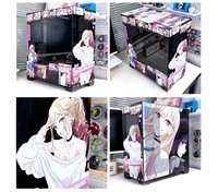 VK03 Shirakami Fubuki Full Tower Vertical Aluminum Alloy ATX Desktop Gaming Computer Case with Side Panel Window