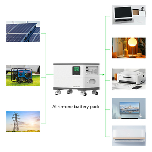 Armoire de stockage d'énergie tout-en-un hors réseau 51,2 V 100 Ah 5,12 kWh LiFePO4 12 V empilable 10 kWh AC CAN Protection IP20 - Product Image 3