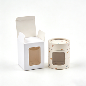 Custom Biodegradable Cardboard Cylinder Paper Candle Gold Foil Tube <b>Box</b> Packaging White <b>Mailing</b> Tubes Round Gift <b>Box</b> With Lid - Product Image 2