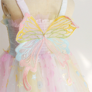 High-quality <strong>Rainbow</strong> Tulle <strong>Wedding</strong> <strong>Dress</strong> for Girl Embroidered Butterfly Wings Girls <strong>Dresses</strong> for Party - Product Image 6