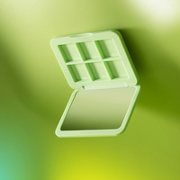 6-Farben-Lidschattenbehälter 6-Farben-Lidschattenpalette mit Spiegel Leere 6-Farben-Glitzer-Lidschattenpalette Verpackung