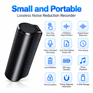 Mini Grabadora de Voz Digital con Reducción de Ruido, Grabadora de Audio Magnética con Activación por Voz para Reuniones y Conferencias - Product Image 5