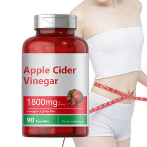 Capsules de Vinaigre de Cidre de Pomme Bio 1800mg avec la Mère - Complément Détox et Nettoyant Végétalien Non-OGM pour le Soutien Immunitaire - Product Image 1