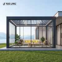 Toit à persiennes en aluminium, pergola personnalisée pour les constructeurs et les entrepreneurs, pergola de jardin et de terrasse avec structure en aluminium thermolaqué