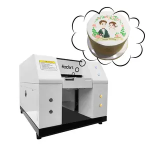 Impresora de alimentos plana comestible de tamaño A4 de grado alimenticio automático 3D