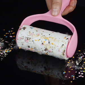 ลูกกลิ้งกำจัดขนพร้อมแปรงแบบฉีกออกได้ กาวเหนียวแน่นสำหรับเสื้อผ้า กำจัดขน กระดาษเปลี่ยนได้ ด้ามจับพลาสติก - Product Image 3