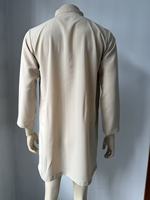 Koshibo Qamis Homme, Robe Arabe Saoudienne de Dubaï, Kaftan pour la Mosquée et les Cérémonies, Manches Courtes, Respirant, Léger, Brodé