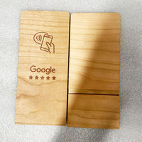 Support de commentaires Google en bois de cerisier - NFC et code QR, étanche, installation facile pour les hôtels