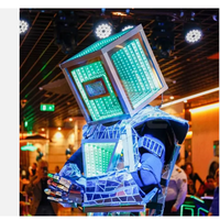 Disfraz De Robot Con Luces Led Para Adulto Costume de Robot Led