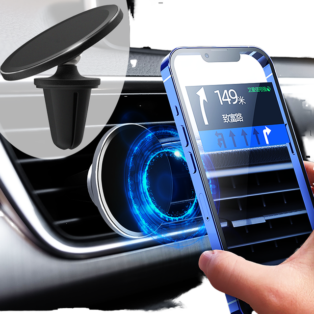For 12/13 Compatible Universal Magnetic Air Vent Car Phone Mount Stand with 360 Rotation & Waterproof Flexible Design