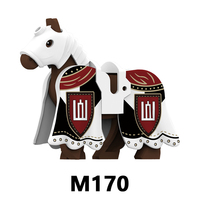 Cheval de guerre médiéval, cadeaux DIY, blocs de construction éducatifs en plastique compatibles avec les figurines d'anime, collection pour enfants, jouets pour enfants