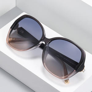 Nouvelles lunettes de soleil polarisées de style européen et américain, monture carrée de grande taille pour femmes, protection UV400, monture en PC, verres TAC, noir C1C2C3C4C8 - Product Image 2