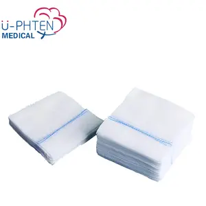Hisopo de gasa estéril para el cuidado de las heridas, almohadilla médica de 10x10, 6 capas, 8 capas, 12 capas, 4x4