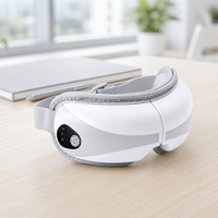 Masseur oculaire à marque privée avec chaleur, pression d'air, vibrations, musique, pliable, rechargeable, masque de soin des yeux pour spa, cadeau, vente en gros, OEM
