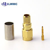 Adaptador Coaxial de Control Industrial, Conexión de Alta Frecuencia, Confiabilidad, Conector SMA Macho para Cable M&P-HYPERFLEX5/LMR240