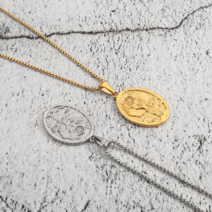 <span class=keywords><strong>Medalla</strong></span> Religiosa Católica Impermeable con Imagen de Santos, Jesús, San Benito, Ángel Guardián, San Miguel, Sagrada Familia, Cruz, Colgante para Hombre - Product Image 5