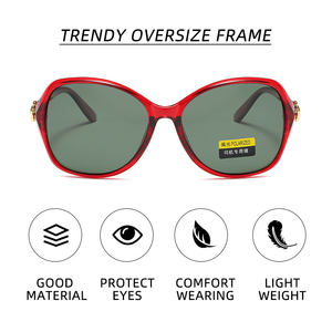 <span class=keywords><strong>Lunettes</strong></span> à la mode pour femmes, <span class=keywords><strong>lunettes</strong></span> de soleil polarisées surdimensionnées de luxe au design italien pour femmes - Product Image 2