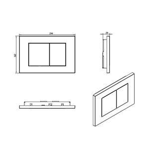 Placa de descarga de oro cepillado, <span class=keywords><strong>cisterna</strong></span> oculta, inodoro, baño, montaje en pared, inodoro, tanque de descarga, botón <span class=keywords><strong>pulsador</strong></span> - Product Image 5