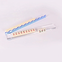 PANDA Acrylic American-style Mahjong Shuffler Wavy Transparent Design 20inch Magnetic Push Ruler Board Game Accessory Durable