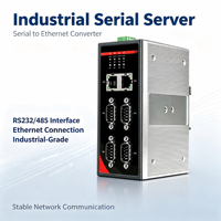Gateway de Serie a Ethernet para Riel DIN, RS232/485 Modbus RTU/TCP, Convertidor Industrial, para IIoT y Fábrica Inteligente 4.0