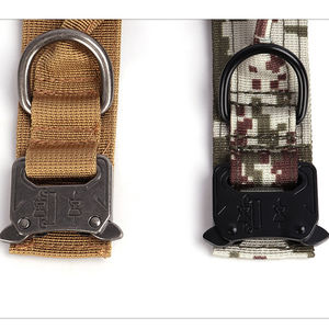 <span class=keywords><strong>Collar</strong></span> de perro de PU sólido personalizable, cinta de nailon verde de camuflaje de estilo de lujo para perros pequeños y grandes, equipo de entrenamiento táctico para mascotas - Product Image 3