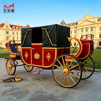 Calèche royale électrique de luxe personnalisée à vendre, calèche électrique sans chevaux 4 places, calèche touristique