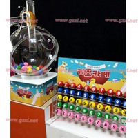 Machine à boules de loterie automatique en acrylique HUAXI, modèle HUAXI3, taille L, capacité de 90 boules, pour les compétitions de bingo et de tirages au sort