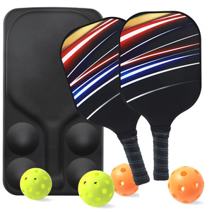 Juego de palas de pickleball de fibra de vidrio antideslizantes para entrenamiento, con bolsa de malla para la cintura y bolsa con cordón para uso en exteriores - Product Image 4