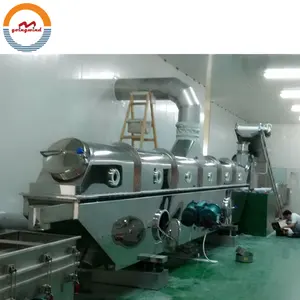 Sugar vibrating fluid bed drying machine beans seed soybean horizontal vibration fluidized bed dryer food drier price for sale