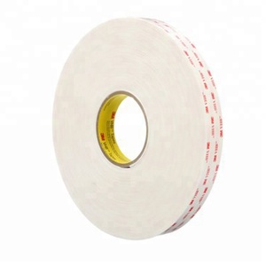 Nastro <span class=keywords><strong>Biadesivo</strong></span> in Schiuma Acrilica Bianca VHB 3M 4945, Spessore 1,10mm, 9mm X 33m, Sigillatura Permanente Contro Acqua, Umidità e Altro - Product Image 1