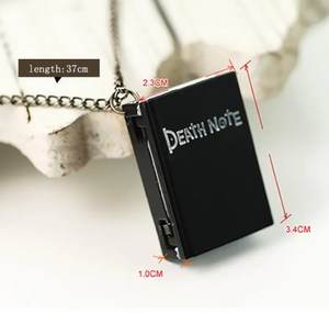 Exquisito bronce/Negro <span class=keywords><strong>Death</strong></span> Note tema cuarzo collar reloj de bolsillo Vintage colgante reloj regalos para chico de Anime japonés - Product Image 6
