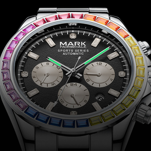 Montre mécanique automatique pour hommes, boîtier en acier inoxydable de 42MM, bracelet chronographe, lunette en zirconium, étanche 3 bars, lumineuse, sportive - Product Image 5