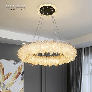 Lámparas de Araña de Lujo, Decoración Moderna, Cristal Natural, Iluminación para Sala de Estar, Hotel, Restaurante, Dormitorio HM-C-98001 - Product Image 3