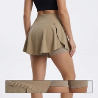 Shorts-jupe de sport 2-en-1 pour femme, respirants, frais, anti-UV, pour le tennis, avec logo personnalisé