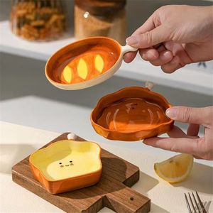 <span class=keywords><strong>Assiette</strong></span> en céramique mignonne en forme de pain, de qualité alimentaire, pour <span class=keywords><strong>la</strong></span> cuisine et les collations à <span class=keywords><strong>la</strong></span> maison - Product Image 3