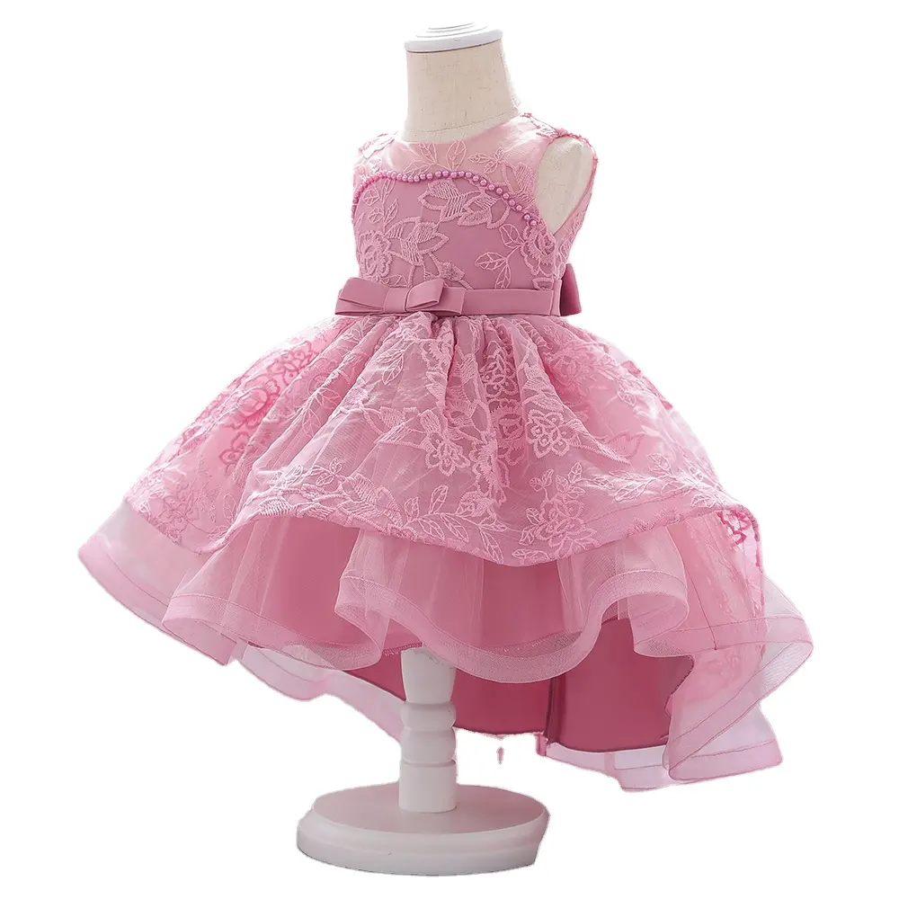 MQATZ Elegant Little Baby Long Tail Dress Kids Party Dresses Tutu Baby Frock For 3-24Months T1939XZ