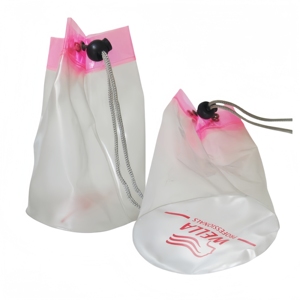 Bolsa con cordón de PVC transparente personalizada de grado alimenticio de fondo redondo para embalaje de cosméticos - Product Image 1