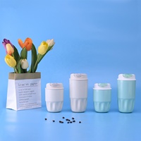 Mug de voyage classique réutilisable en acier inoxydable, tasse thermique isolée sous vide avec couvercle à ouverture rapide à une main et joint d'étanchéité anti-fuite